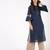 cotton criss-cross bell sleeves straight kurta,navy blue,(s,m,l,xl,2xl,3xl)