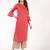 cotton criss-cross bell sleeves straight kurta,peach,(s,m,l,xl,2xl,3xl)