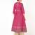 Cotton gold print flared kurta,fuchsia,(s,m,l,xl,2xl,3xl)
