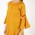 Rayon bell sleeves solid anarkali kurta,mustard,(s,m,l,xl,2xl,3xl)