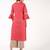 cotton criss-cross bell sleeves straight kurta,peach,(s,m,l,xl,2xl,3xl)