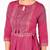 Cotton gold print flared kurta,fuchsia,(s,m,l,xl,2xl,3xl)