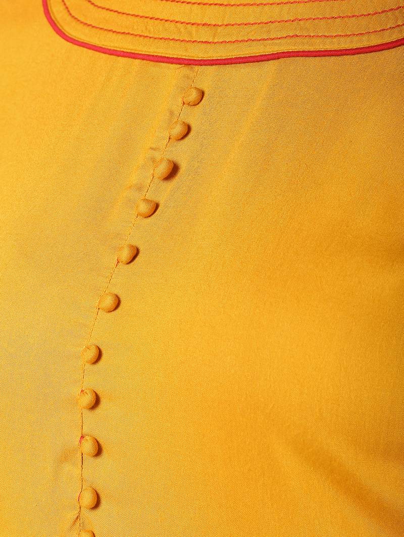 Rayon bell sleeves solid anarkali kurta,mustard,(s,m,l,xl,2xl,3xl)