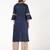 cotton criss-cross bell sleeves straight kurta,navy blue,(s,m,l,xl,2xl,3xl)