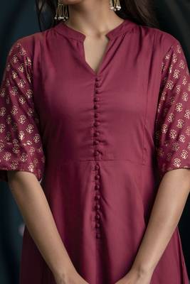 Rayon block print anarkali flared kurta with palazzo set,dusty pink,(s,m,l,xl,2xl,3xl) 5