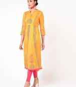 Rayon floral print anarkali kurta ,mustard,(s,m,l,xl,2xl,3xl)