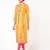 Rayon floral print anarkali kurta ,mustard,(s,m,l,xl,2xl,3xl)