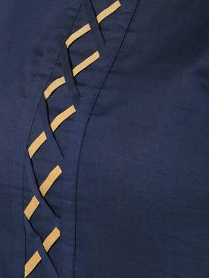 cotton criss-cross bell sleeves straight kurta,navy blue,(s,m,l,xl,2xl,3xl) 5