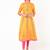 Rayon floral print anarkali kurta ,mustard,(s,m,l,xl,2xl,3xl)