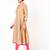 Cotton floral print anarkali kurta ,beige,(s,m,l,xl,2xl,3xl)