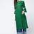 cotton criss-cross bell sleeves straight kurta,green,(s,m,l,xl,2xl,3xl)