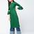 cotton criss-cross bell sleeves straight kurta,green,(s,m,l,xl,2xl,3xl)