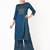 rayon block print front slit straight kurta,blue,(s,m,l,xl,2xl,3xl)