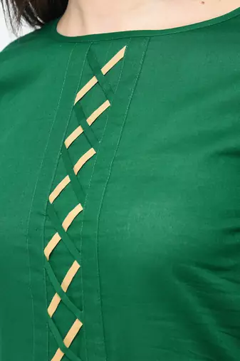 cotton criss-cross bell sleeves straight kurta,green,(s,m,l,xl,2xl,3xl)