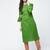 cotton criss-cross bell sleeves straight kurta,green,(s,m,l,xl,2xl,3xl)