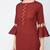 cotton criss-cross bell sleeves straight kurta,maroon,(s,m,l,xl,2xl,3xl)