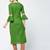 cotton criss-cross bell sleeves straight kurta,green,(s,m,l,xl,2xl,3xl)