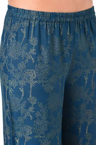 rayon block print front slit straight kurta,blue,(s,m,l,xl,2xl,3xl)