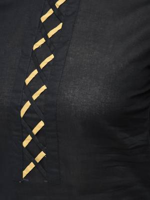 cotton criss-cross bell sleeves straight kurta,black,(s,m,l,xl,2xl,3xl) 5