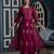 Rayon block print anarkali palazzo set,wine,(s,m,l,xl,2xl,3xl)