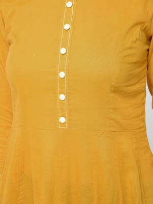 Cotton anarkali kurta,mustard,(s,m,l,xl,2xl,3xl) 5