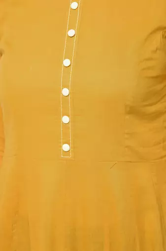 Cotton anarkali kurta,mustard,(s,m,l,xl,2xl,3xl)