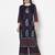 rayon block print straight kurta,navy blue,(s,m,l,xl,2xl,3xl)