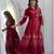 Rayon block print anarkali palazzo set,maroon,(s,m,l,xl,2xl,3xl)