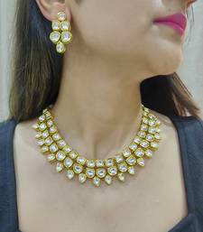 semi bridal kundan necklace set for women