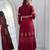 Rayon block print anarkali palazzo set,maroon,(s,m,l,xl,2xl,3xl)