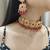 hot pink kundan choker set with maang tikka