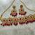 hot pink kundan choker set with maang tikka