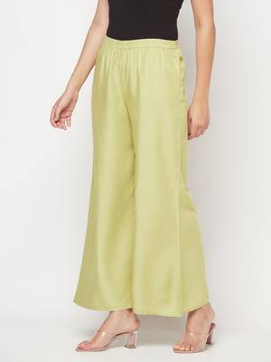 Rayon flared slip-on palazzo,pista,(s,m,l,xl,2xl,3xl) 2