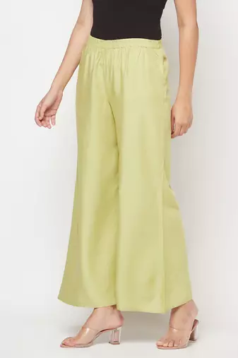 Rayon flared slip-on palazzo,pista,(s,m,l,xl,2xl,3xl)