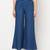 Rayon flared slip-on palazzo,blue,(s,m,l,xl,2xl,3xl)