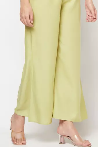 Rayon flared slip-on palazzo,pista,(s,m,l,xl,2xl,3xl)