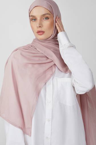 Mauve premium modal solid hijab