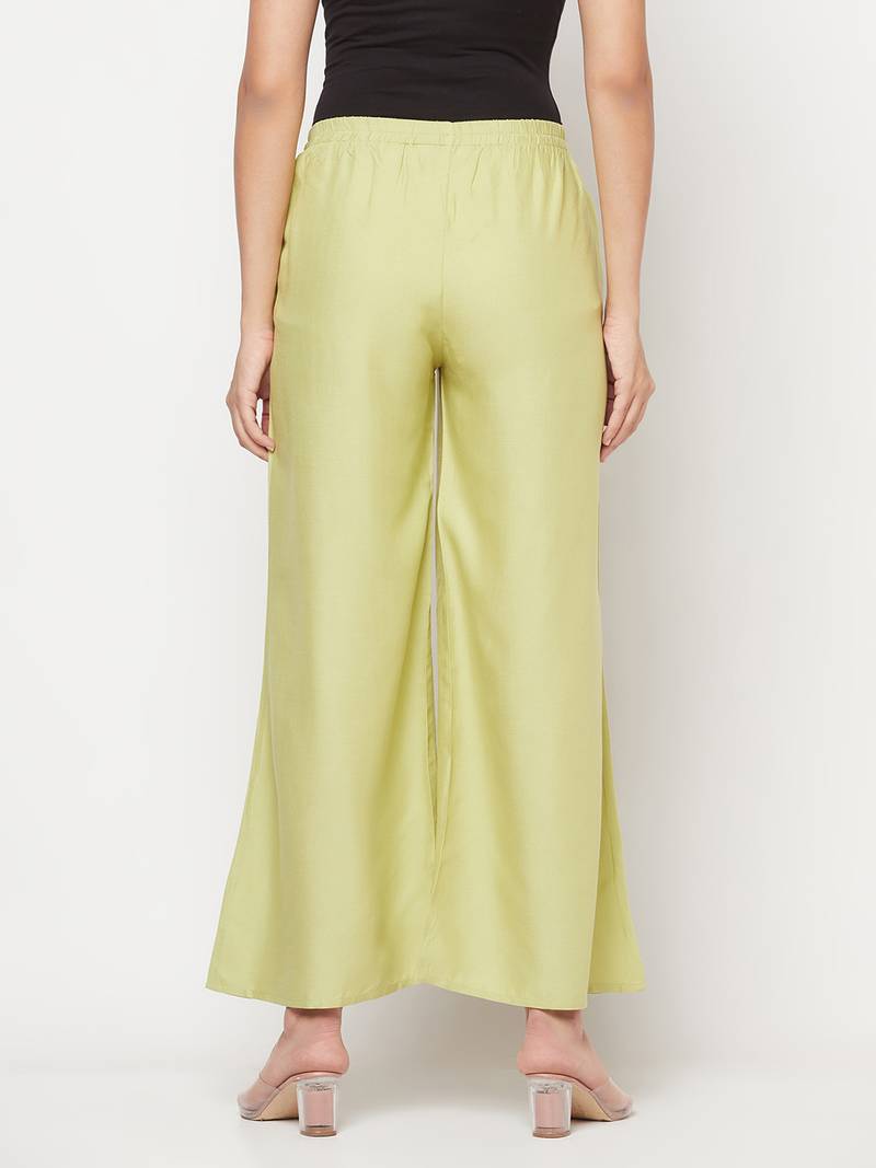 Rayon flared slip-on palazzo,pista,(s,m,l,xl,2xl,3xl)