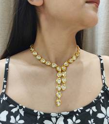 kundan necklace set with stud earrings