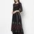 Rayon block print anarkali palazzo set,black,(s,m,l,xl,2xl,3xl)