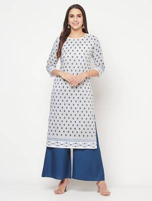 Rayon flared slip-on palazzo,blue,(s,m,l,xl,2xl,3xl) 5