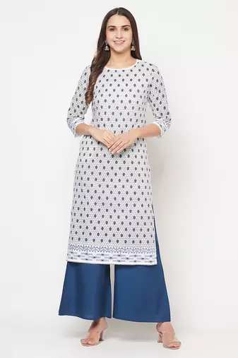 Rayon flared slip-on palazzo,blue,(s,m,l,xl,2xl,3xl)