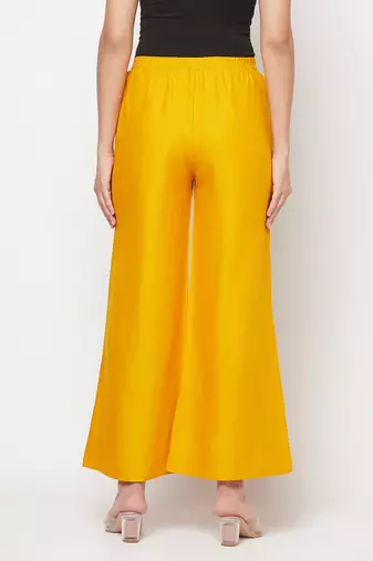 Rayon flared slip-on palazzo,mustard,(s,m,l,xl,2xl,3xl)