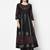Rayon block print anarkali kurta,black,(s,m,l,xl,2xl,3xl)