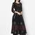 Rayon block print anarkali kurta,black,(s,m,l,xl,2xl,3xl)