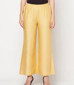 Rayon flared slip-on palazzo,golden/beige,(s,m,l,xl,2xl,3xl)