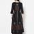 Rayon block print anarkali kurta,black,(s,m,l,xl,2xl,3xl)