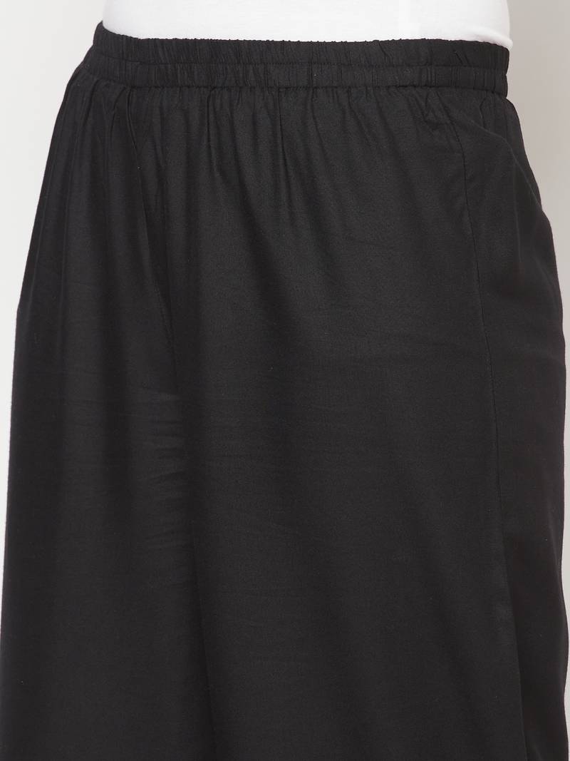 Rayon flared slip-on palazzo,black,(s,m,l,xl,2xl,3xl)