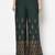 Rayon block print flared slip-on palazzo,bottle green,(s,m,l,xl,2xl,3xl)