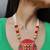 red kundan necklace set